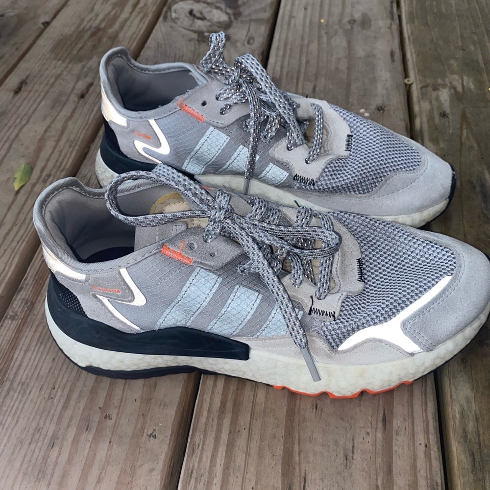 Adidas Nite Jogger Grey Two Solar Orange